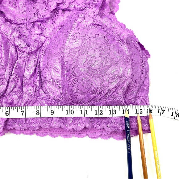 Plus Mauve Stretch Lace Hourglass Back Bralette - Picture 6 of 12